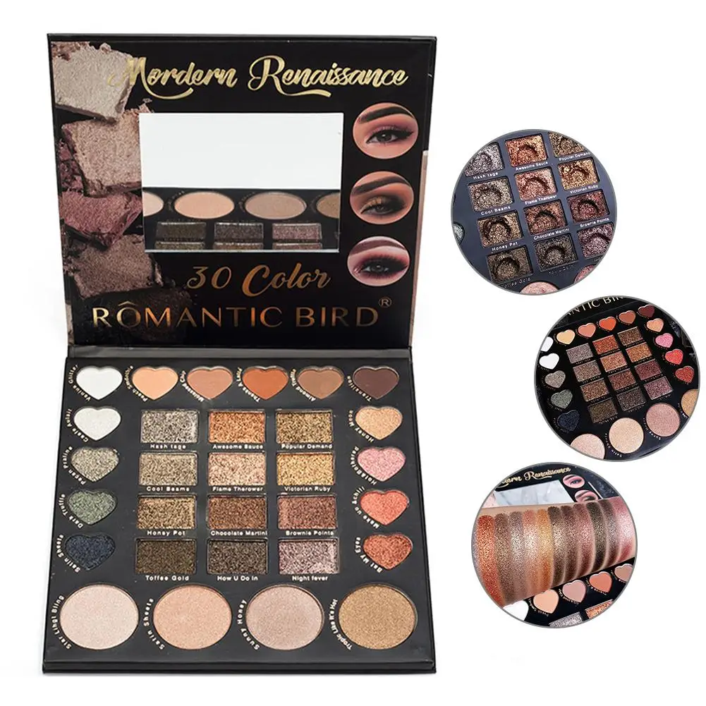 

30 Color Smoky Eyeshadow Palette Fashion Makeup Plate Warm Nude Sleek High Quality Non-flying Powder Eye Shadow
