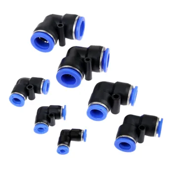 

5Pcs/lot Pneumatic Parts Elbow Pneumatic Push In Fittings Connector Plastic for Air/Water/Vacuum Hose/Tube Airline 4/6/8/10/12mm