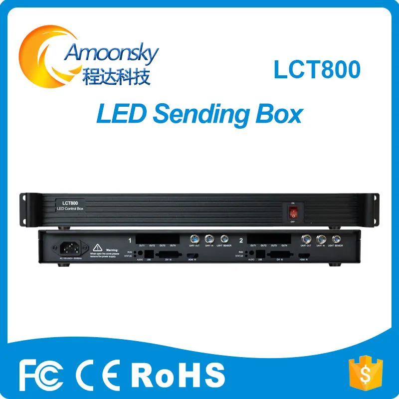 Amoonsky LCT800 LED sending card box support install 2pcs Nova msd600 led display sending card Amoonsky LCT800 LED sending card box support install 2pcs Nova msd600 led display sending card
