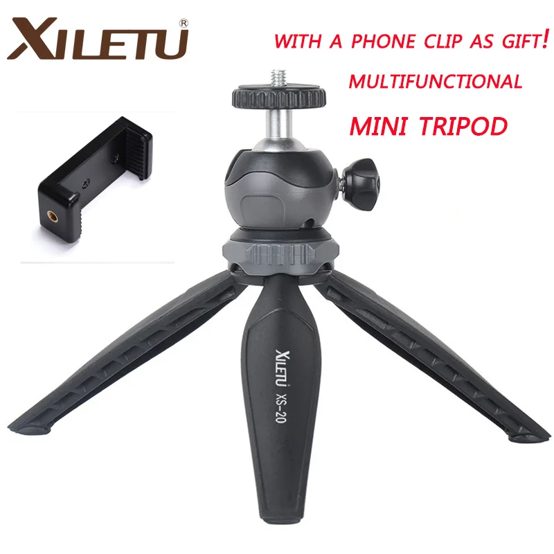 XILETU XS 20 leightweight Мини рабочего штатив with360 градусов шаровой головкой для DSLR GoPro