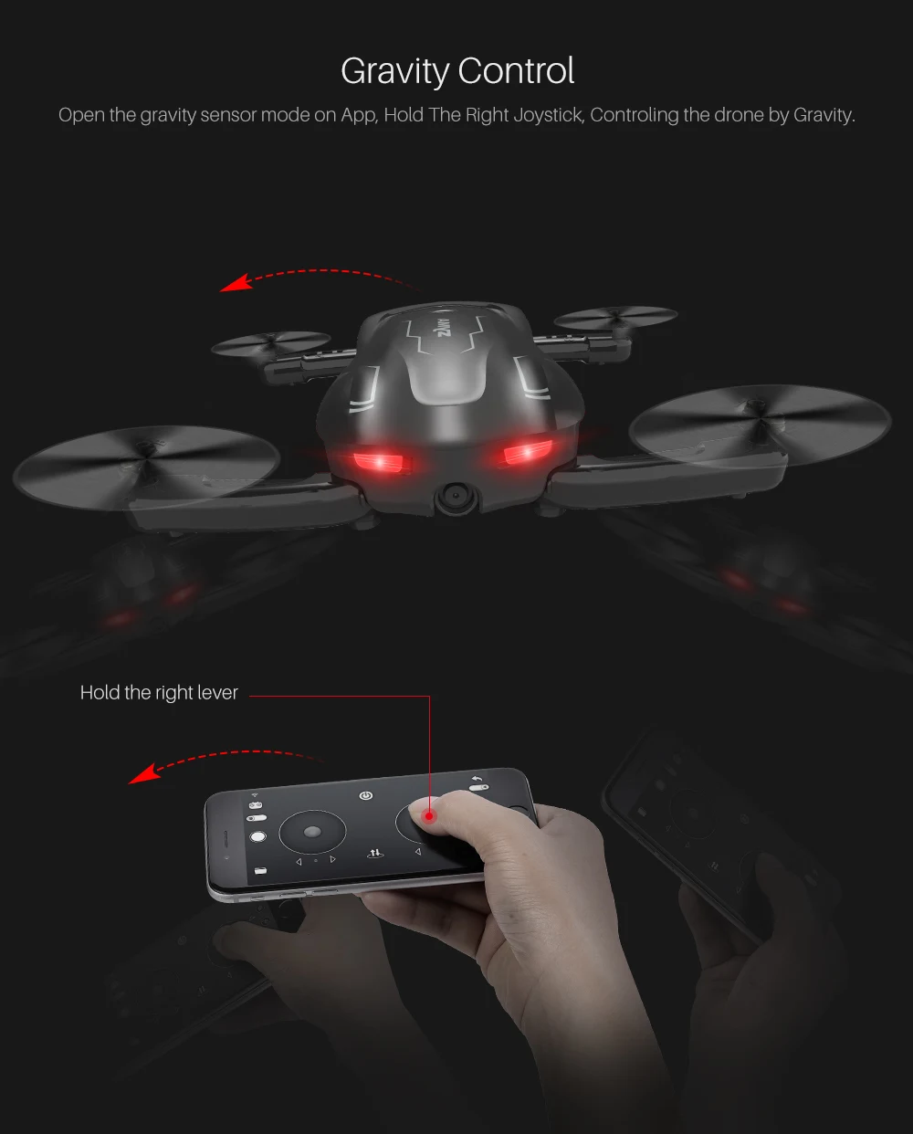 

SYMA Z1 Folding Mini Quadro Copter with Camera HD 720 P FPV Real Time Transmission Helicopter Application Control Pocket Quadcop