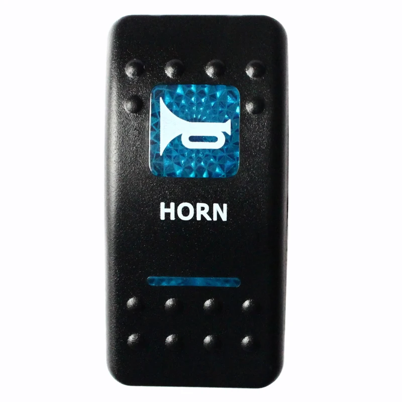 

Bandc Waterproof Car Boat Blue Led 5 pin MOMENTARY ON / OFF SPST HORN Replacements Rocker Switch