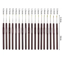 KOKNIT 18 個ミックス 0.5 ミリメートル-2.2 ミリメートルかぎ針フックかぎ針フック針小型糸織りニットフック針