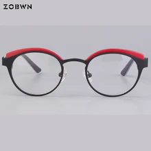 Микс Мода новейший металлический очки "Кошка" оправа Oculos de grau femininos черный красный montures de lunette для женщин миопическая линза