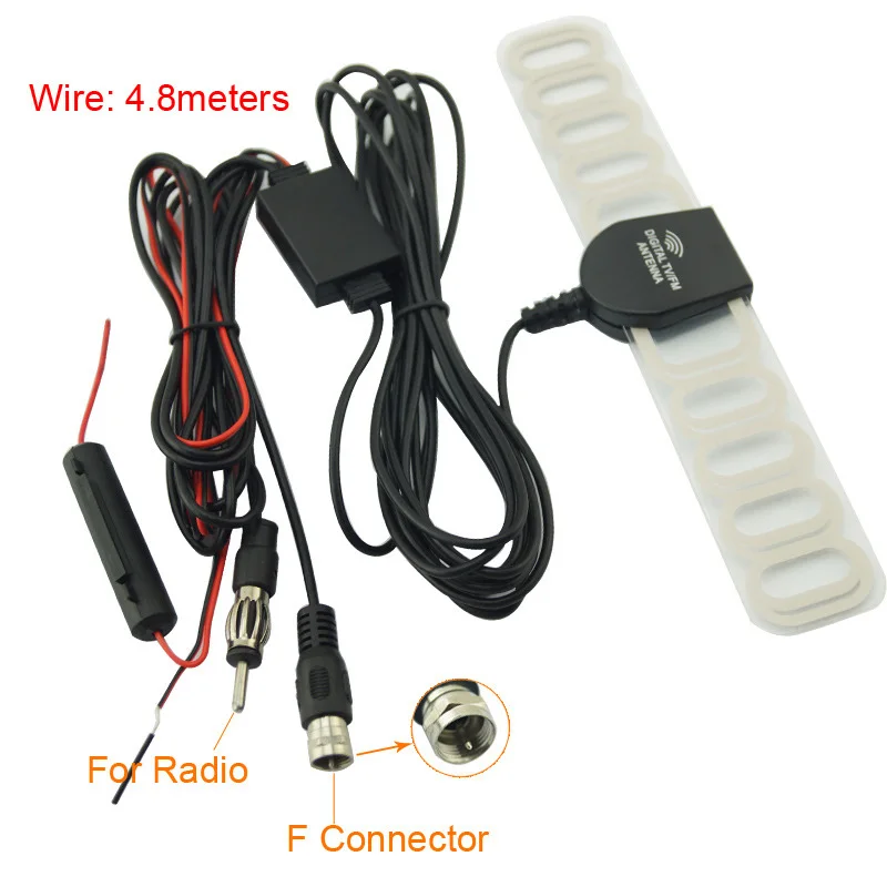 

TiOODRE Auto Aerial Radio Antenna TV Car Signal Reception Amplifier Car Digital Automobile TV FM Antenna Automobile Antena