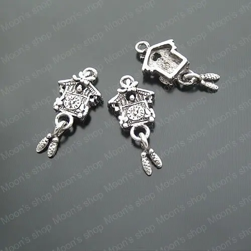 

Wholesale 12*25mm Antique Silver color Mockingbird Cuckoo Clock Alloy Charms Pendants Diy Jewelry Accessories 10 pieces(JM1935)