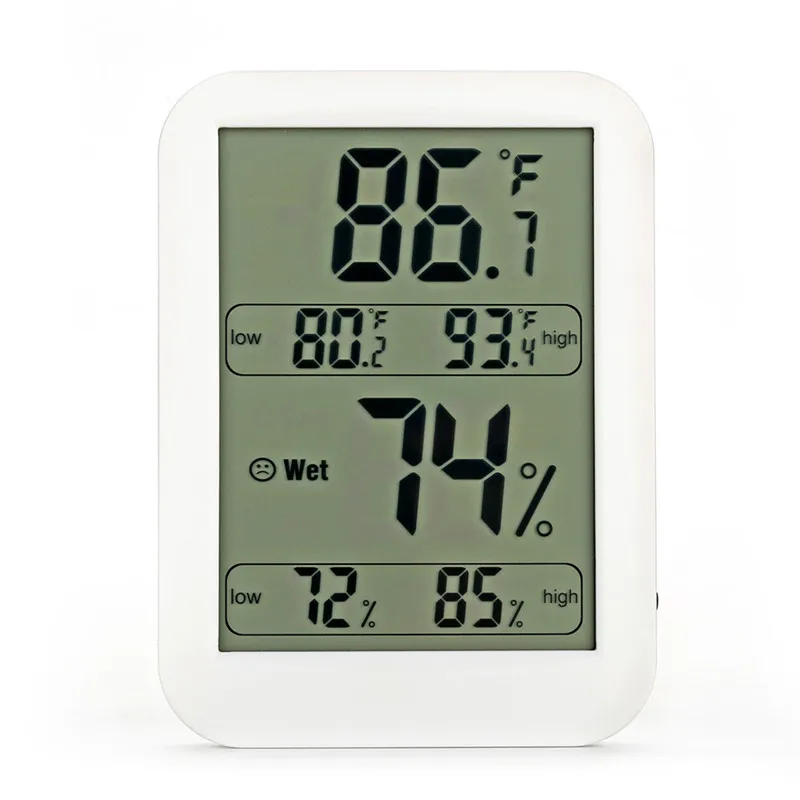 Digital LCD Electronic Temperature Humidity Meter Thermometer Hygrometer Sensor 4.4in Big Screen For Indoor Room Weather Station (1)