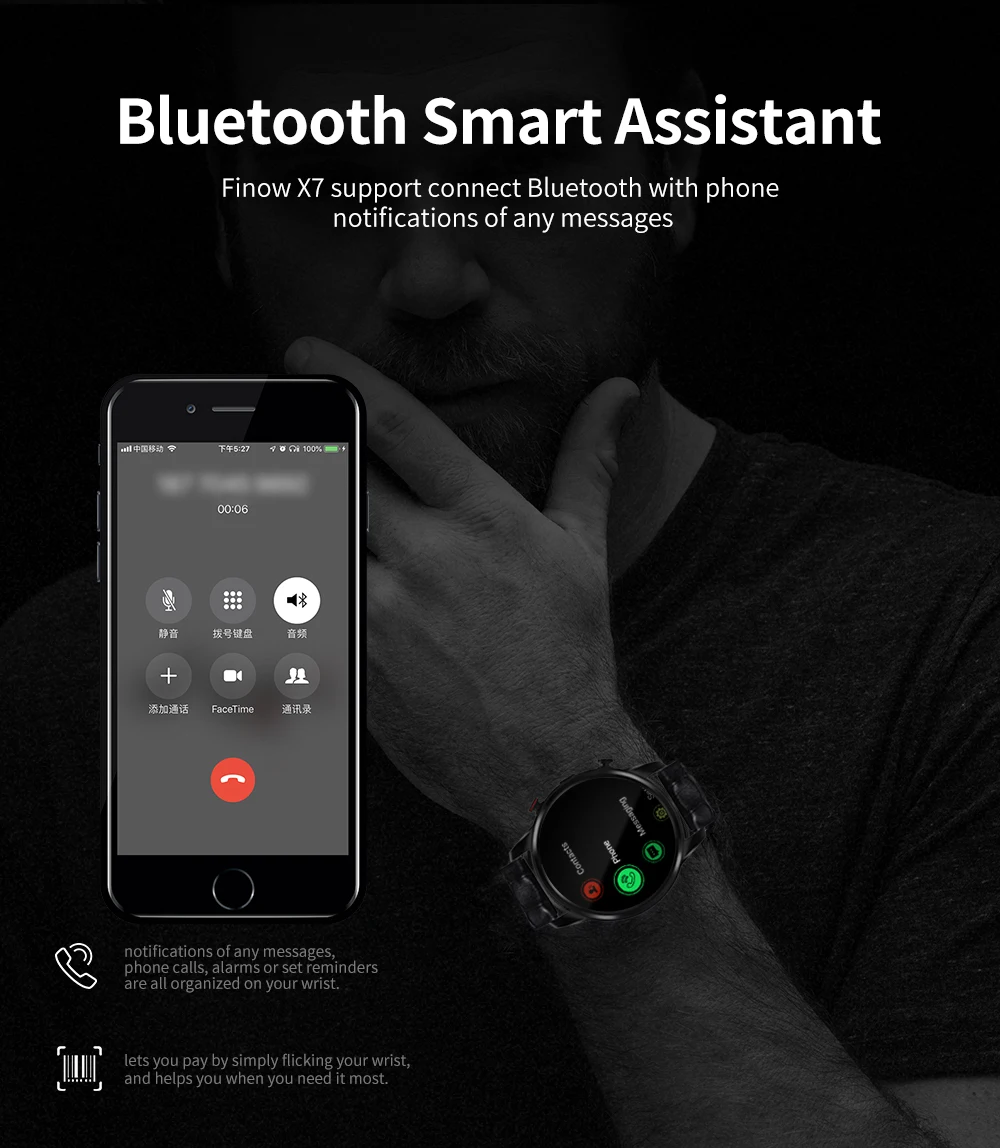 FINOW X7 4G умные часы с камерой Android 7,1 ram 1 Гб rom 16 Гб Беспроводные Bluetooth умные часы relogio celular