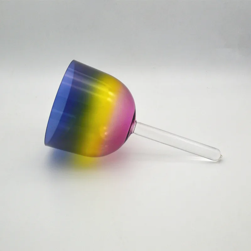 HF 7-9 дюймов кварцевый кристалл поющая чаша с ручкой свет настраиваемый красочный Примечание C/D/E/F/G/A/B для йоги с сумкой