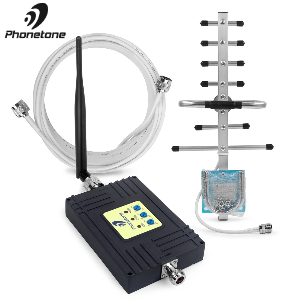 4G LTE مكبر للصوت الخلوية إشارة معززة ثلاثي الموجات CDMA 850 DCS 1800 WCDMA 2100 2G 3G 4G GSM مكرر هاتف محمول مكرر Fullset