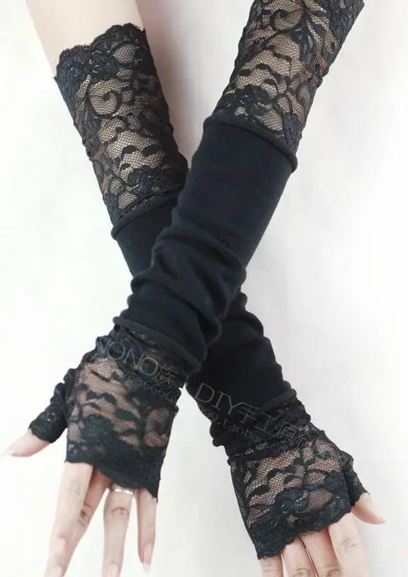 Free shipping one piece quality lace arm sleeve gloves sexy elegant spring and summer delicate