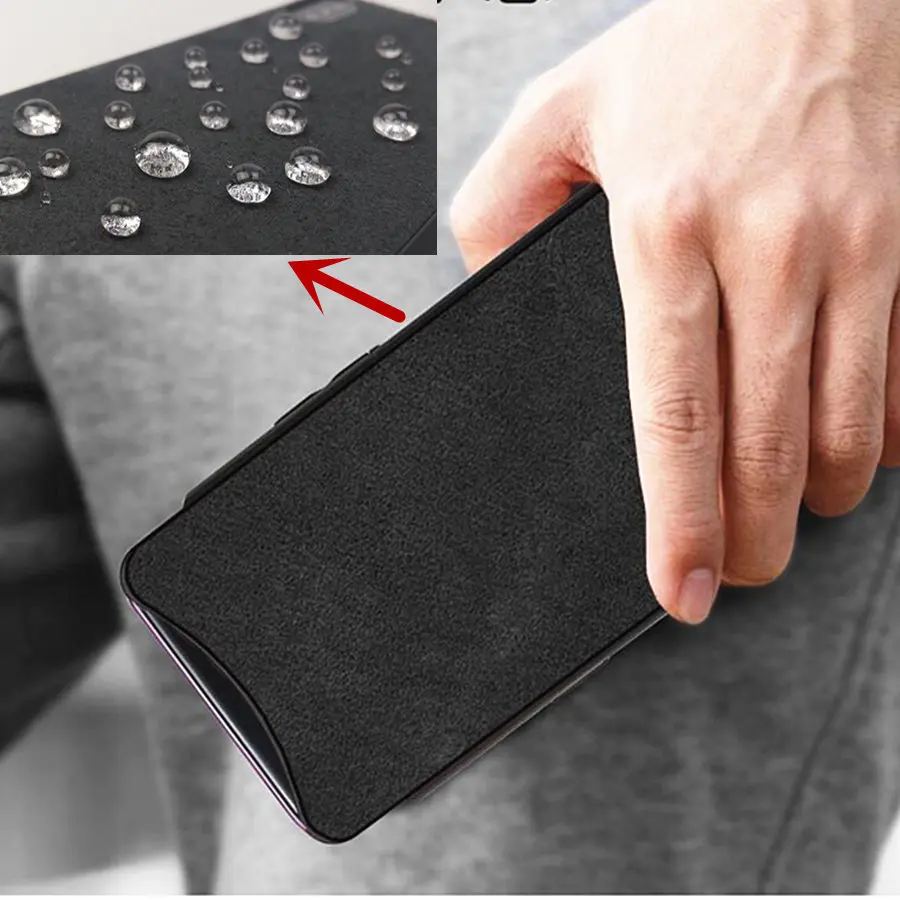 

Luxury Case for OPPO find X Fabric Suede Leather Cover Downy Back Luxury Smart Phone Shell Housing