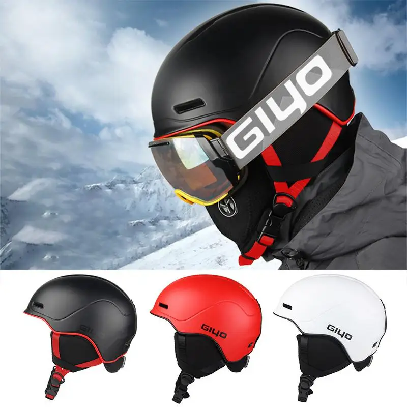

Professional Unisex Adult Outdoor Ski Helmet Warm Breathable Bicycle Helmet With Goggles Ultralight Hiking Cycling Helmets