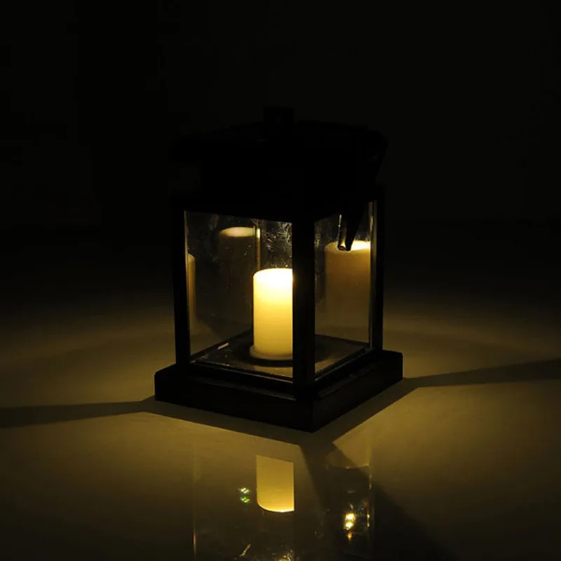 Solar Powered LED Candle Light with Clamp Portable Fence Gutter Light