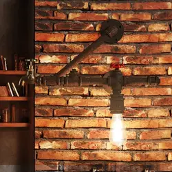 RH Лофт Стиль промышленных Винтаж Настенные светильники для дома металлические водопроводные трубы лампа Эдисона бра Освещение в