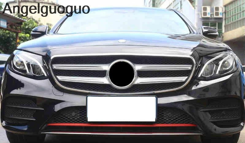 Angelguoguo украшение автомобиля ABS для Mercedes Benz E class Sport W213 E200l E300l E320l передний бампер с блестками аксессуары