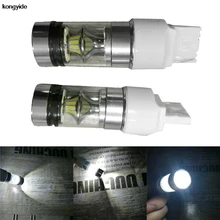 Туман светодиодные лампы 2x T20 7440 7443 6500 К 100 Вт 20LED HID Белый 2323 противотуманного DRL Лампочки