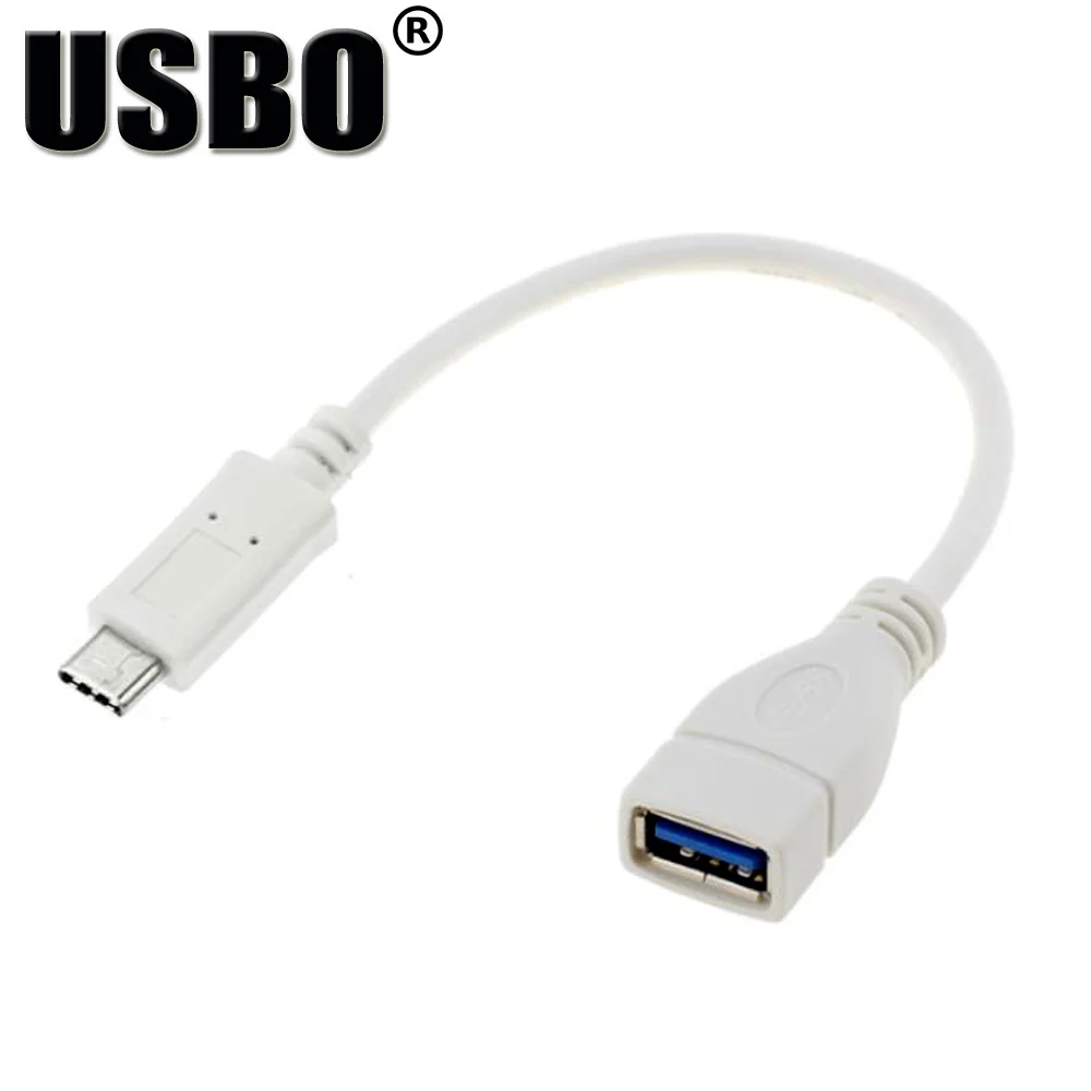 Высокое качество; цвет черный, белый; 0,1 м USB3.1 Тип C линия передачи данных Высокоскоростная Тип C male к муфтовый стыковочный USB 3,0 OTG USB соединительный кабель с разъемом USB - Цвет: Белый