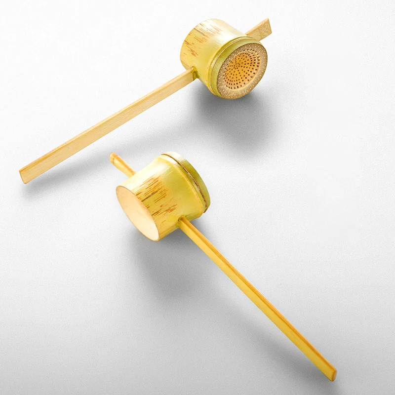 SIBAOLU Bamboo Tea Drain & Filter Natural Bamboo Handle Tea Filter