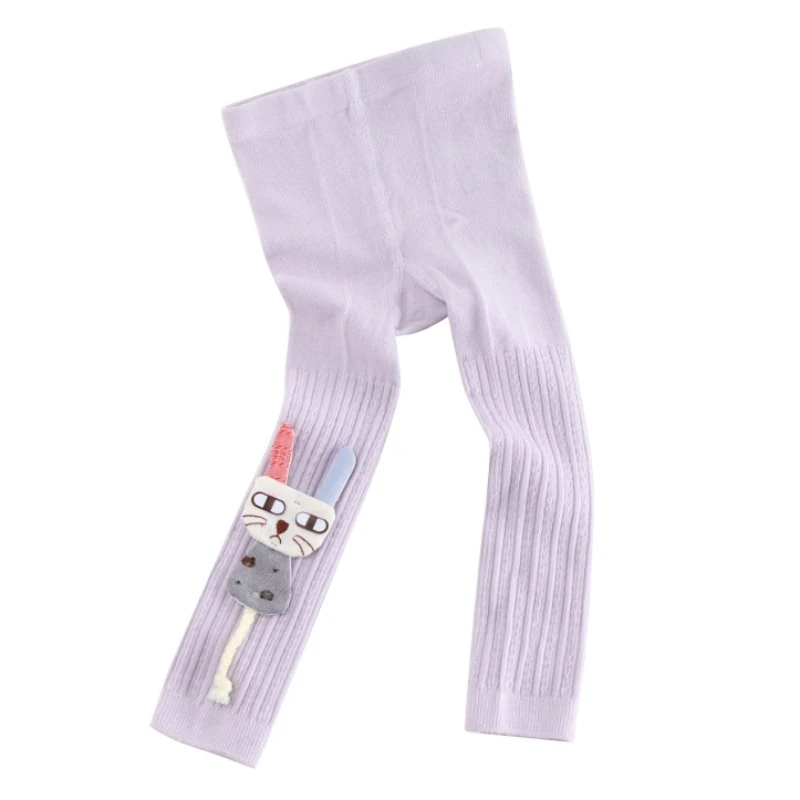 Леггинсы для маленьких девочек милые эластичные теплые штаны с рисунком кролика для новорожденных штаны принцессы