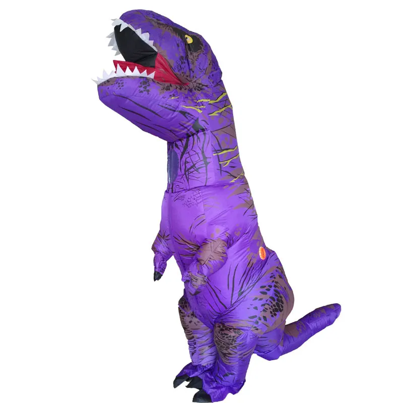 Надувной костюм динозавра T REX красный синий зеленый белый надувной для косплея