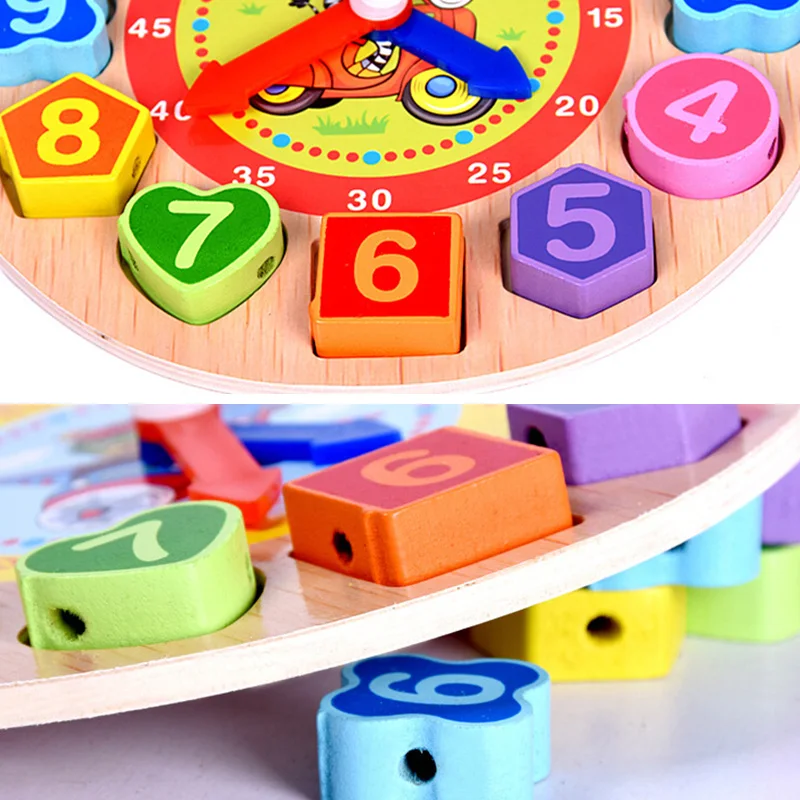 Blocos brinquedos de madeira para o Atenção : no Eat