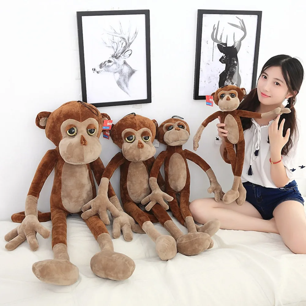 60-120 см милые мягкие Kawaii обезьяна/слон Лиса плюшевые игрушки мягкие дети кукла Мода Kawaii подарок для детей подарок на день рождения