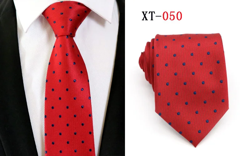 Классический 8 см галстук-платок мужской свадебный галстук в горошек мужской роскошный галстук ЖАККАРДОВЫЙ галстук для деловой свадебной