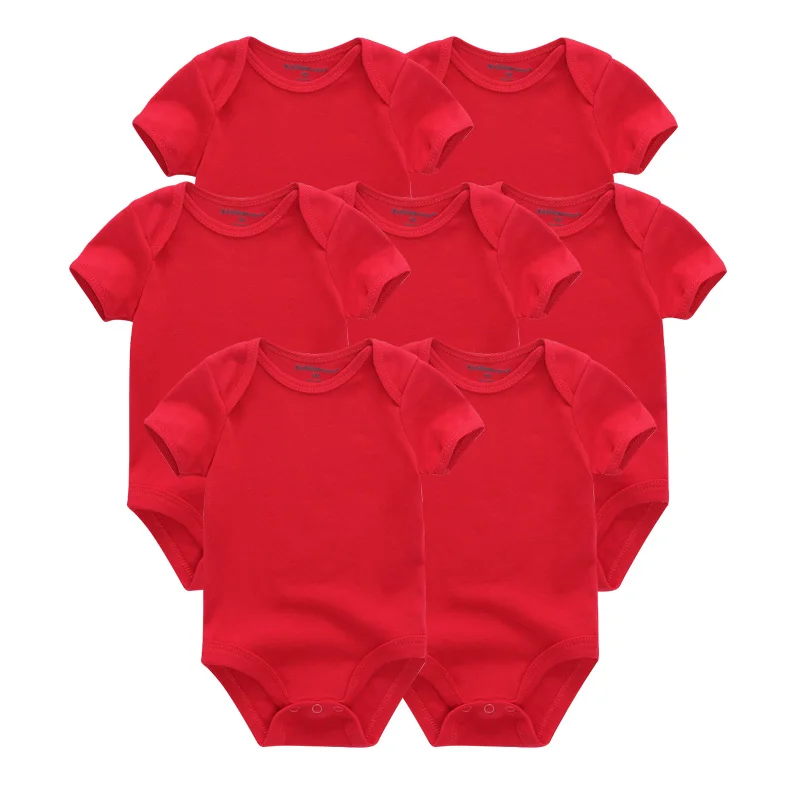 7 шт./лот, детские комбинезоны, одежда для девочек, одежда для новорожденных, хлопковая одежда для маленьких мальчиков, комбинезоны, комбинезон, Ropa bebe, с короткими рукавами, для новорожденных 0-12 месяцев - Цвет: baby clothes7117