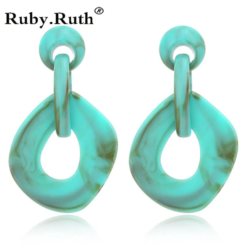 

2019 New Trendy Tortoiseshell Leopard Print Earrings Texture Pendant Resin Earring For Women Vintage Elegant Jewelry