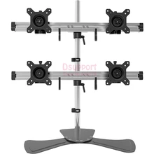 4 Monitor de Desktop Tela Quad Pesado Exibição Montar Suporte de mesa LCD Braço Suporte Apto para 13 “-27” Apoio Max 8 KG cada cabeça