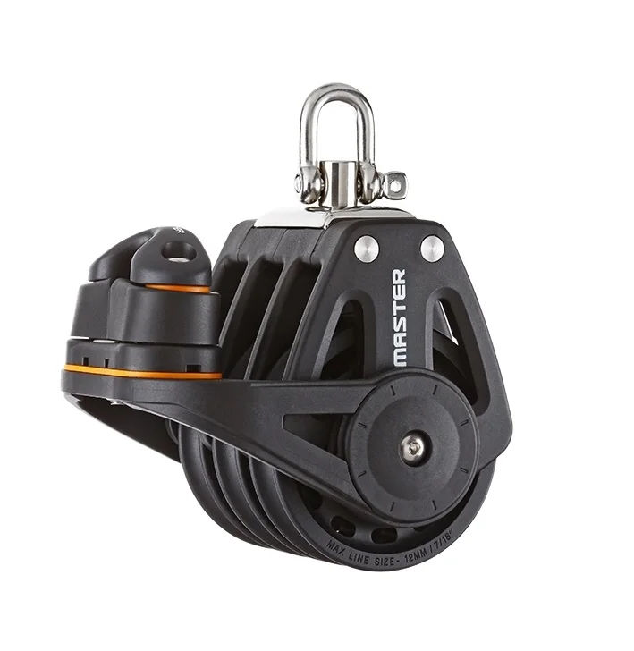 Sailboat Hardware 72mm 2 5/6" Triple Swivel Shackle Fairlead Cleat