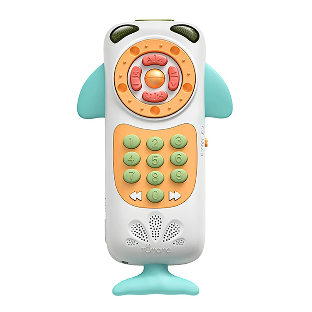 Tumama моделирование пульт дистанционного управления Сенсорный экран телефон головоломка Музыка Свет Прорезыватель образование Игрушечный мобильный телефон детские игрушки для детей - Цвет: Белый