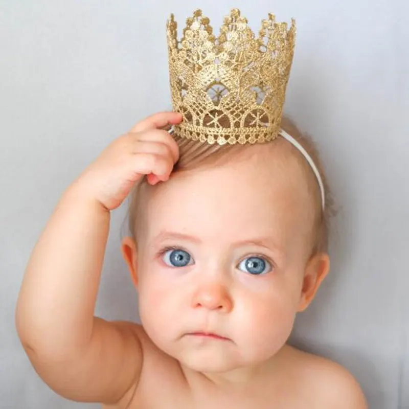 

Newborn baby girl hairbands Elastic Crown Headwear for children kids Hair bands Head Accessories Baby Birthday Hair Decor