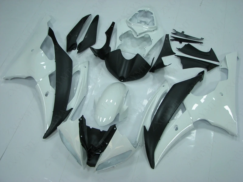 Kits de corpo completo yzf r6 2008 2015 branco preto kits de corpo