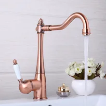 Küchenarmaturen 360 Swivel Antikes Kupfer Mischbatterie Badezimmer Waschtischarmatur Hot Cold Tap Wasserhahn