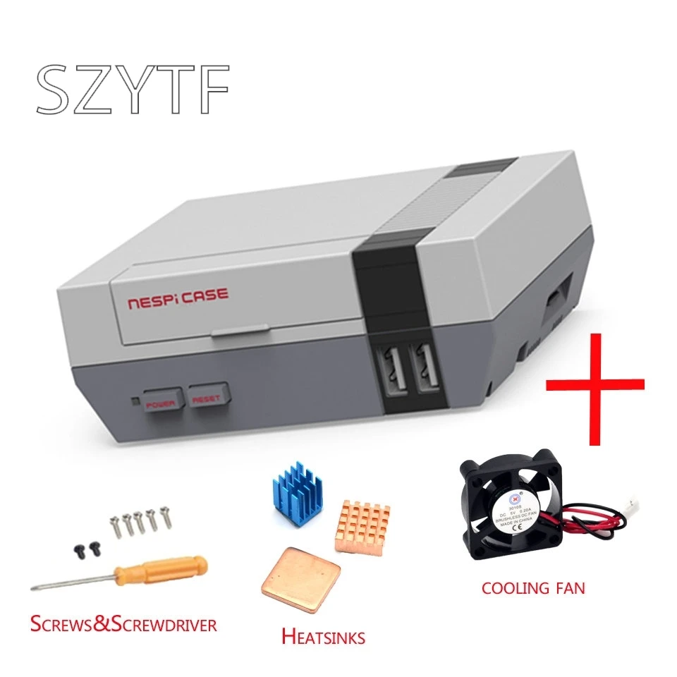 Мини NESPI чехол Retroflag с охлаждающим вентилятором предназначен для Raspberry Pi 3 / 2 B