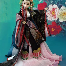 35 см ручной работы коллекционные китайские куклы-королевы/супер белая кожа/12 суставов подвижный/Изысканный Макияж древние BJD куклы для девочек