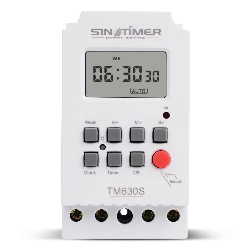 AC 220V DC 12V Second Setting Digital Timer Switch 24hr 7 Days Weekly