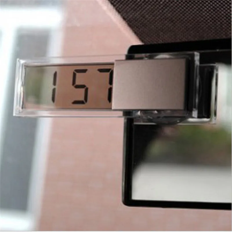 Mini 2 in 1 LCD Digital Auto Auto LKW Uhr Thermometer mit Saugnapf