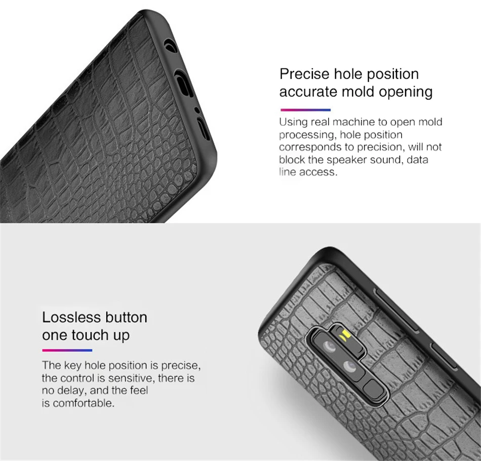 Retro Crocodile Snake Case For Samsung S8 S9 Plus Note8 Art Print PU Leather Soft Luxury Phone Back Cover For Samsung Note 8 S9 (5)