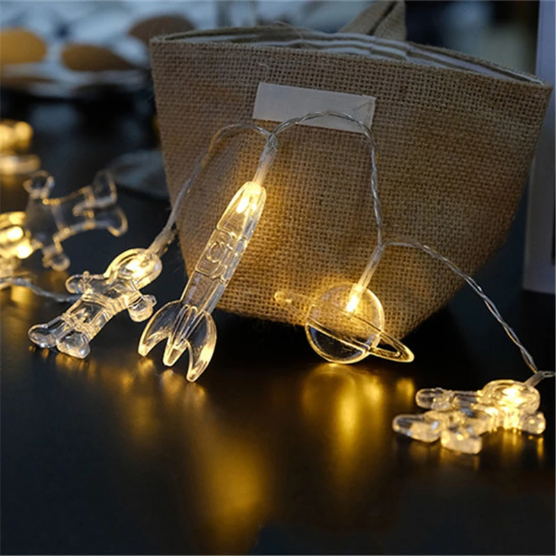 Us 6 66 32 Off Diy Home Party Decoration Lighting Chains Mini Astronaut Lantern Wedding 20 Leds Creative String Light For In Us 6 66 32 Off Diy Home Party Decoration Lighting Chains Mini Astronaut Lantern Wedding 20 Leds Creative String Light For In