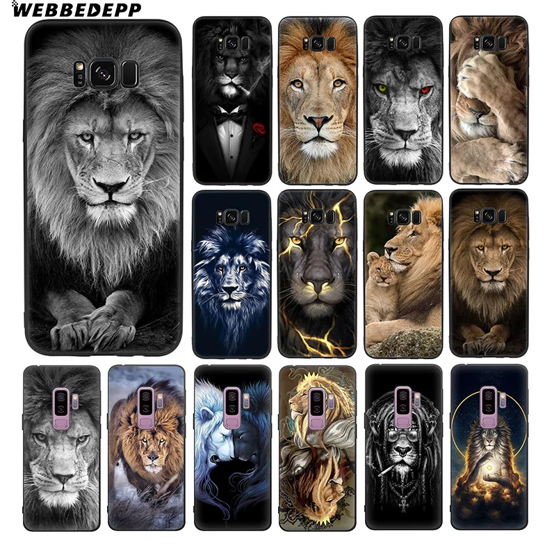 

WEBBEDEPP Lion Alpha Male Cub Soft TPU Silicone Case for Samsung Galaxy S10 S10e S9 S8 Plus S7 S6 Edge & J6