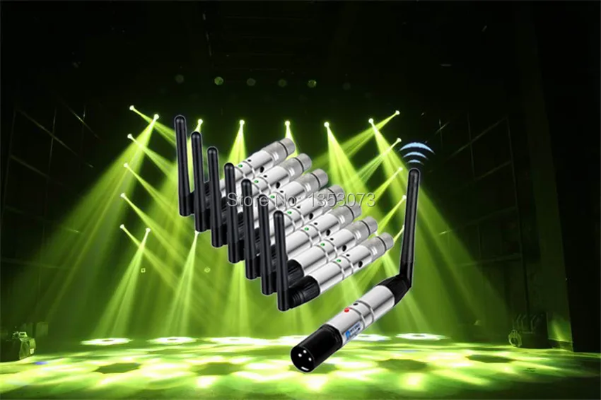 Wireless DMX512 Receiver and transmitter For DMX512 Stage Lights -green 1