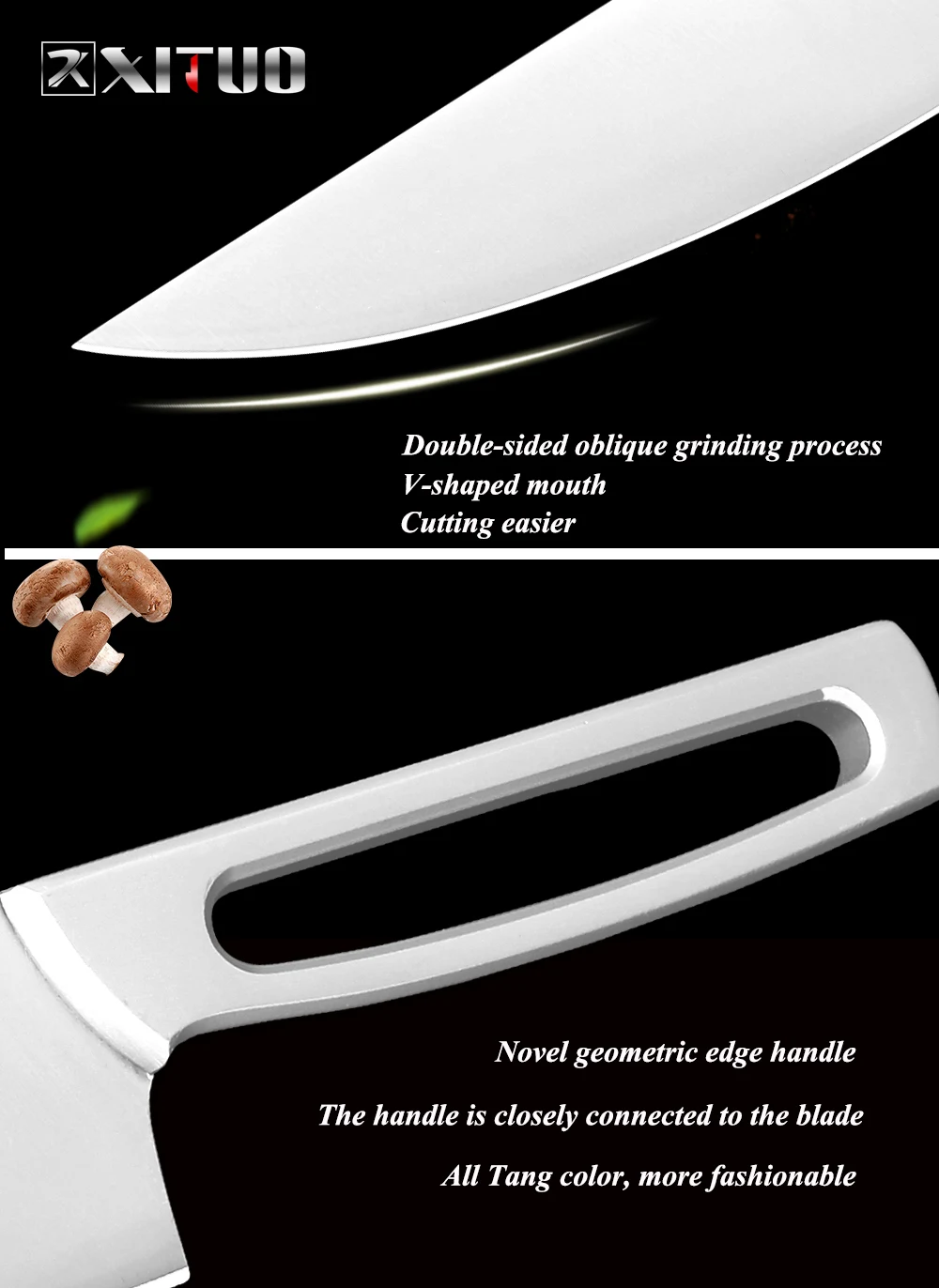 XITUO кухонный нож повара японский Sashimi Santoku для нарезки серый титан поверхность