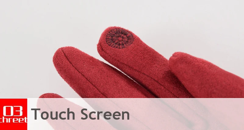 LongKeeper Для женщин замшевые Сенсорный экран перчатки Изящный бант мягкие наручные перчатки зимне-Осенние Теплые черный, красный варежки