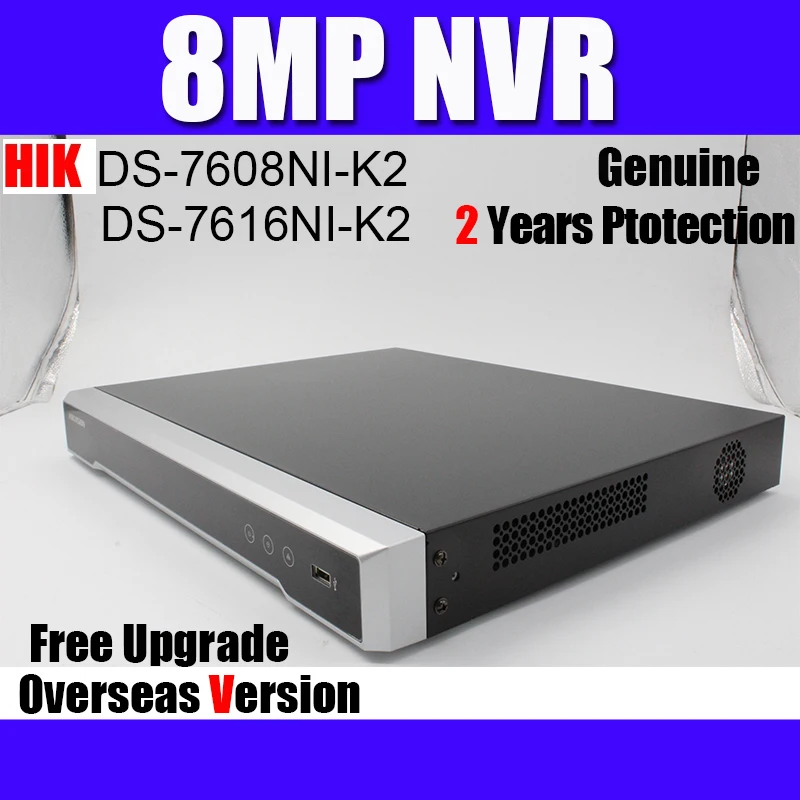 

DS-7608/7616NI-K2 8MP DS-7608NI-K2 8CH DS-7616NI-K2 16CH H.265 4K NVR with 2 SATA Interfaces Network Video Recorder with Logo