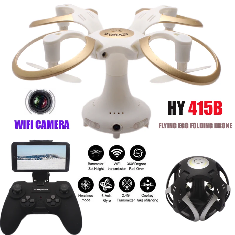 

HY415B Dron EGG Mini Drone With Camera HD Selfie Quadrocopter FPV Quadcopter Headless Helikopte Remote Control Helicopter RC Toy