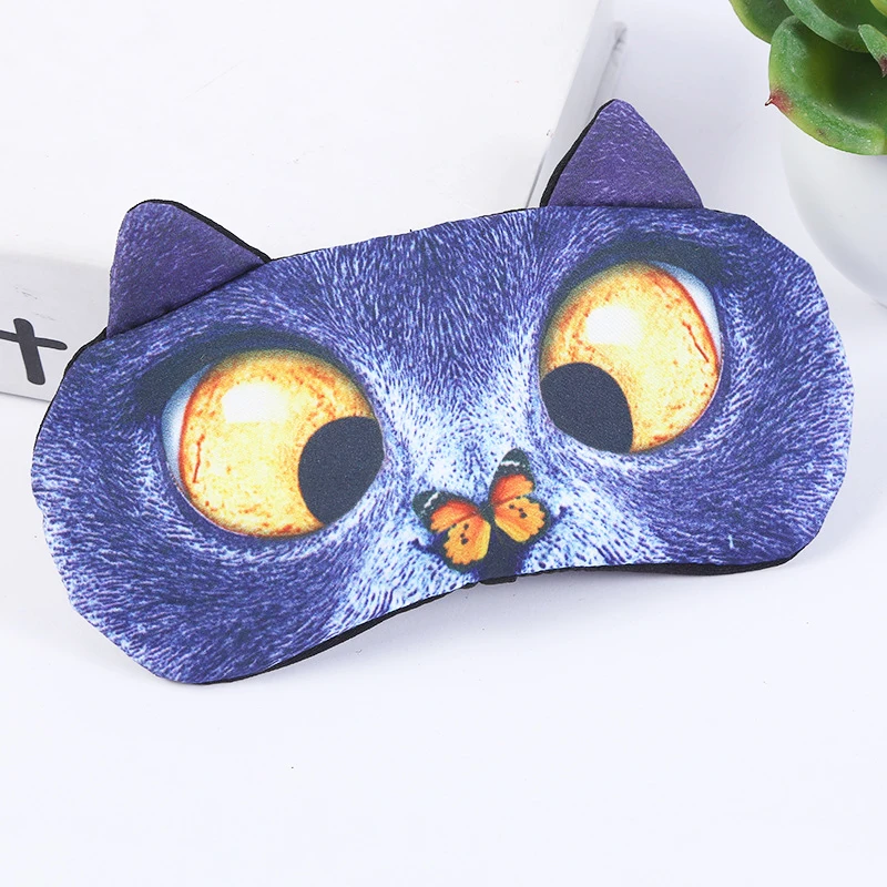 Мягкая маска для глаз в путешествии, милая, 1 шт., 3D, Лидер продаж, подарок для сна, собака, кот, маска для сна, для отдыха, маска для сна, инструменты, индивидуальная - Цвет: 7
