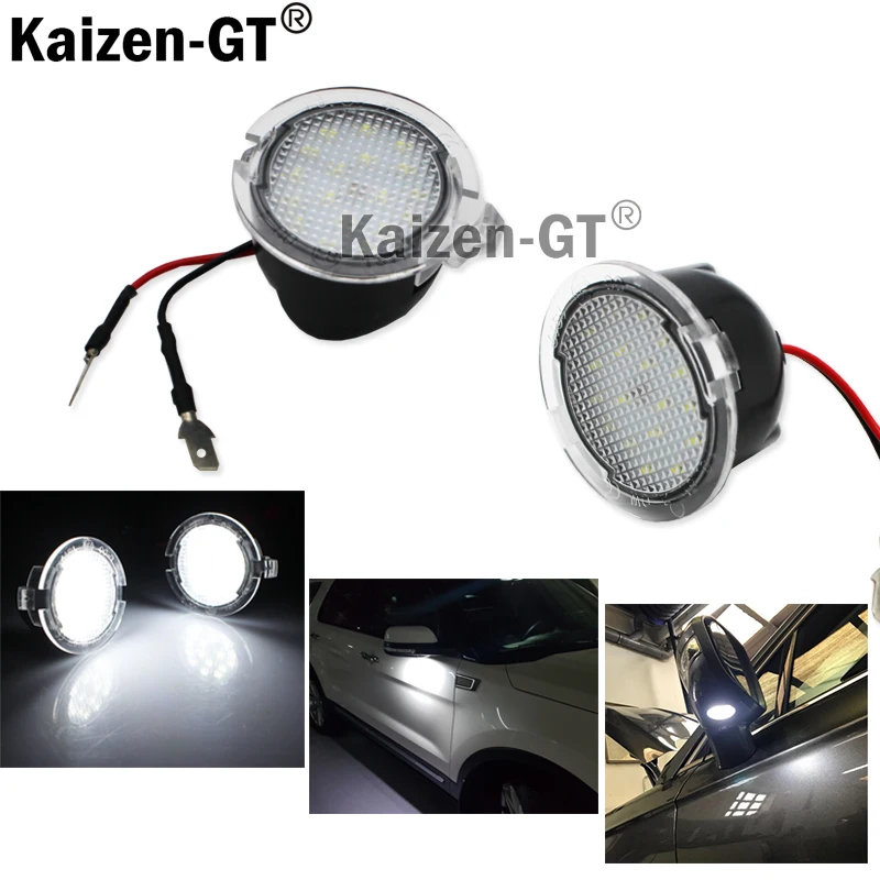 2x High power white LED Side Mirror Puddle Lights For Ford Fusion Gen 2